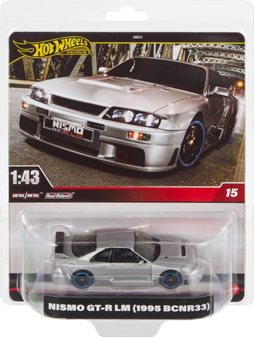 Hot Wheels Premium 1:43rd Scale Vehicle, Officially Licensed Replicas for Adult Collectors, Real Riders Tires, Metal/Metal Body & Chassis