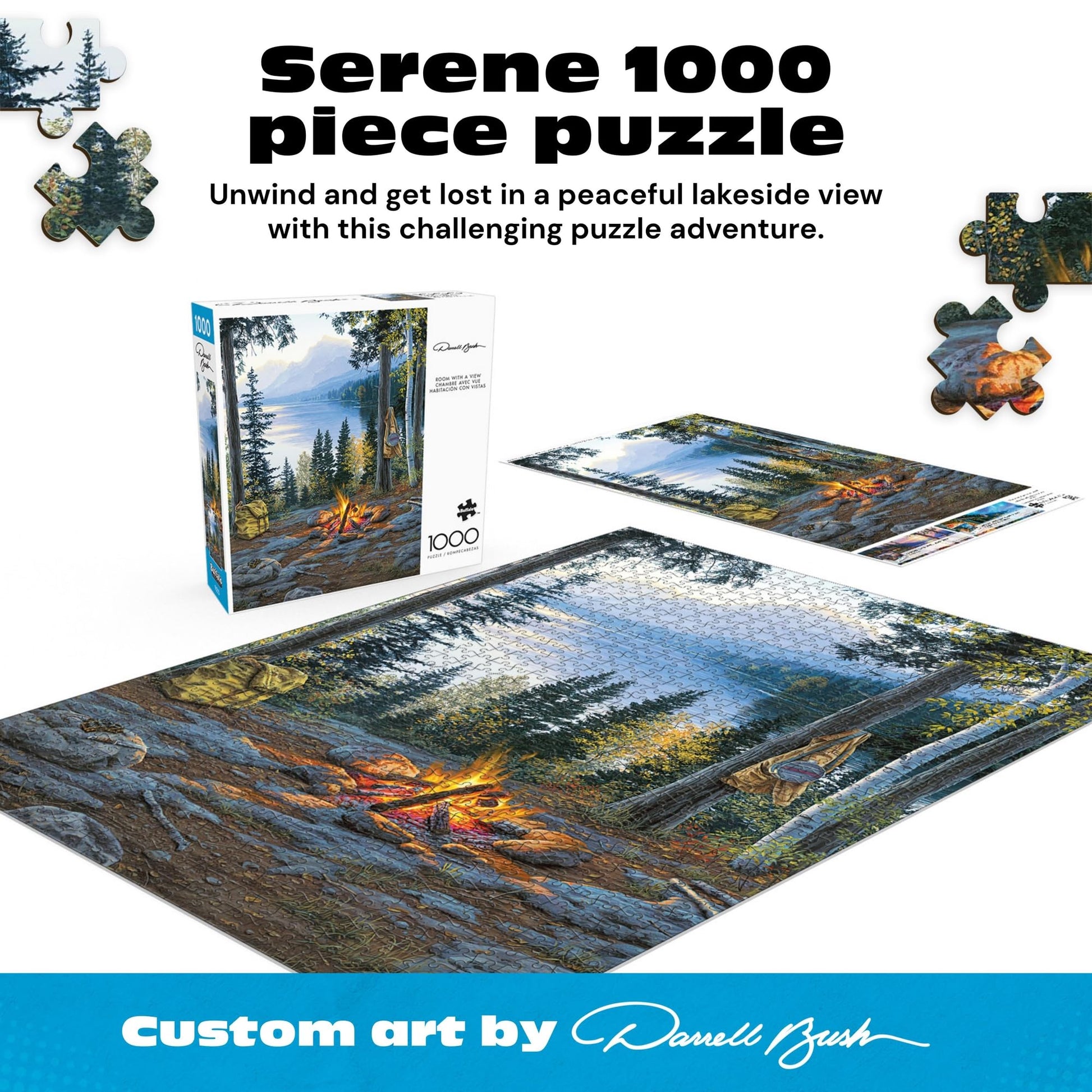 Buffalo Games Darrell Bush, Room with a View, 1000 Piece Puzzle for Adults