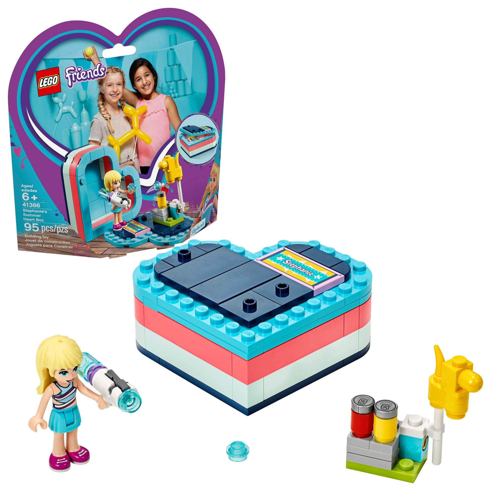 LEGO Friends Stephanie’s Summer Heart Box 41386 Building Kit, New 2019 (95 Pieces)