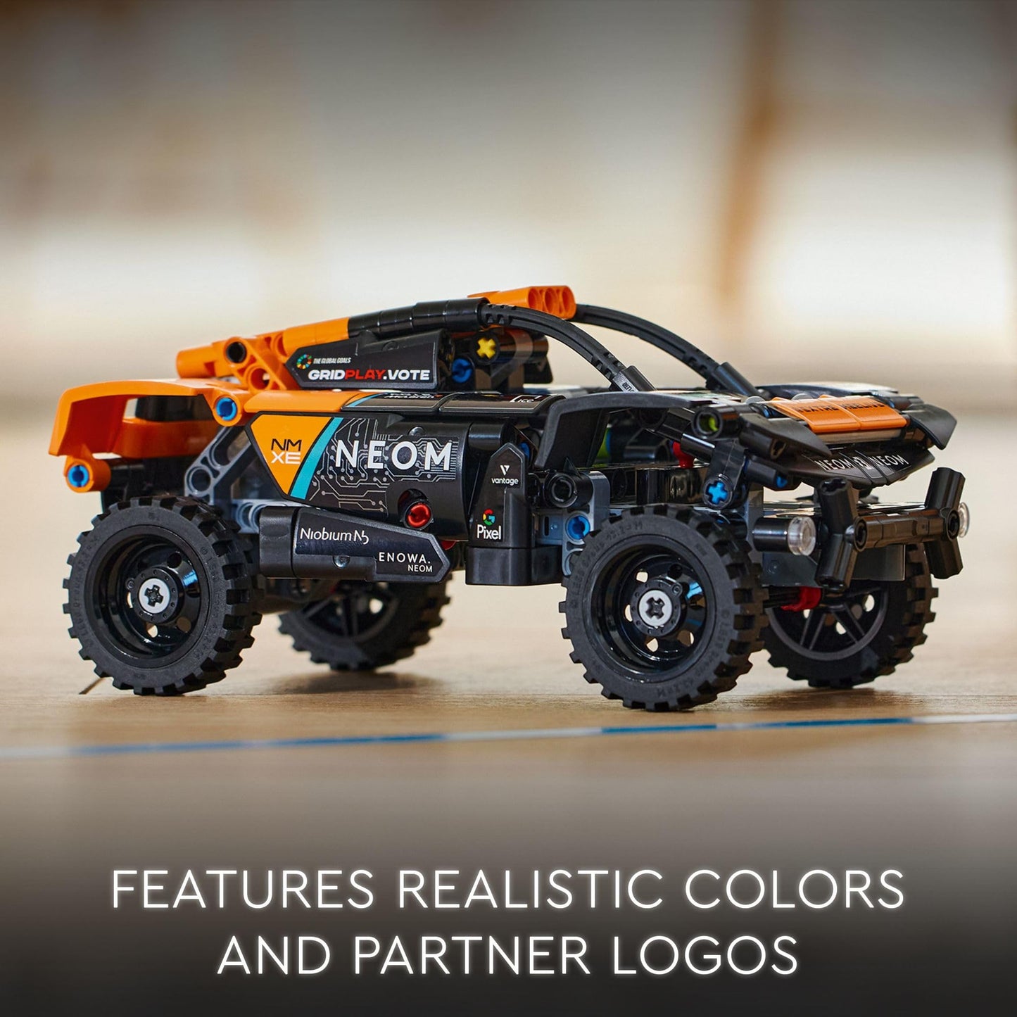LEGO Technic NEOM McLaren Extreme E Race Car, Off-Road Pull Back Car for Action Vehicle Role Play, Cool Toy for 7 Year Olds, McLaren Toy Gift Idea for