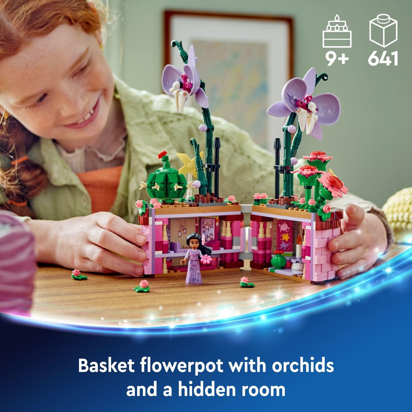 LEGO Disney Encanto Isabela’s Flowerpot, Buildable Orchid Flower Toy for Kids with Disney Encanto Mini-Doll, Toy for Play and Display, Fun Gift for 9