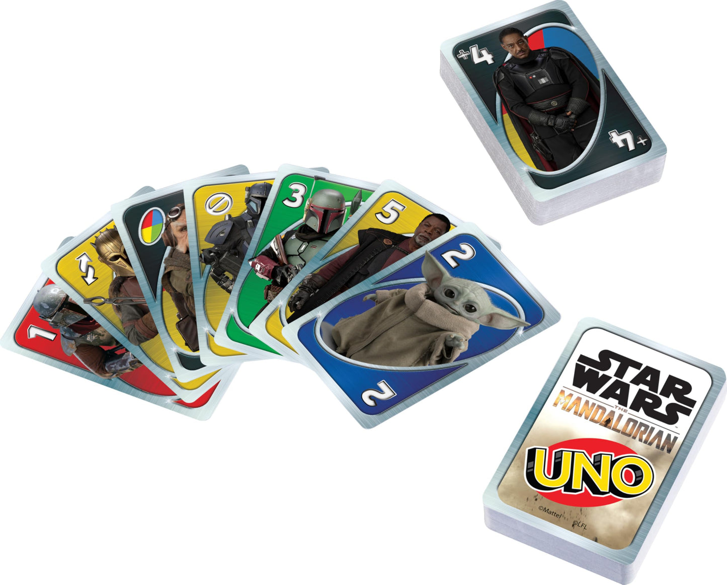 Mattel Games UNO Star Wars The Mandalorian in Storage Tin, Themed Deck & Special Rule, Gift for Kid, Adult & Family Game Nights, Ages 7 Years Old