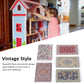 Moofey 5 PCS 1:12 Dollhouse Rug, Doll House Accessories and Furniture, Miniature Carpet Welcome Floor Blanket