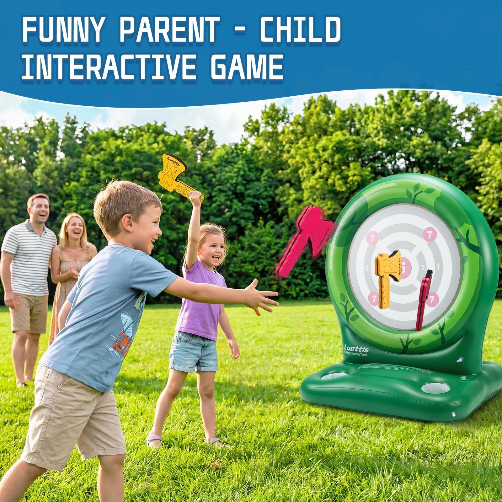 Luottis Inflatable Dart Board Pool Toys, Axe Throwing Pool Games