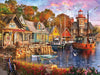 White Mountain 1000 Piece Jigsaw Puzzle Lighthouse Boats Waterside Puzzles with Large Pieces for Adults and Family 24"x30" - Harbor Evening
