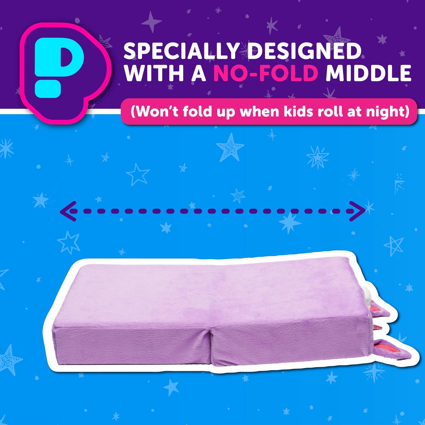 Pillow Cube Kid Cube - Toddler Pillow, Animal Pillows for Kids, Plush Pillows for Sleeping, Plushies, Memory Foam - Crystal, Unicorn Pillow