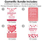 Big Dot of Happiness Happy Galentine’s Day - 4 Valentine’s Day Party Games - 10 Cards Each - Gamerific Bundle