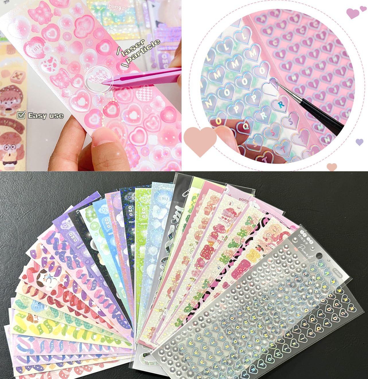 6 Kpop Photocard Holder Keychain Toploaders,6 Wrapped Gift Sets?50 Holographic Card Sleeves for Trading Cards,35Sheets Deco Stickers,2 Pcs Cute Little