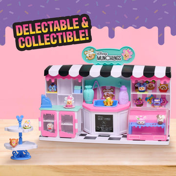 Disney Munchlings Mini Munch Bakery, 25-piece Color Change Figure Playset, 1-inch Collectible Scented Figurines, Kids Toys for Ages 3 Up by Just Play