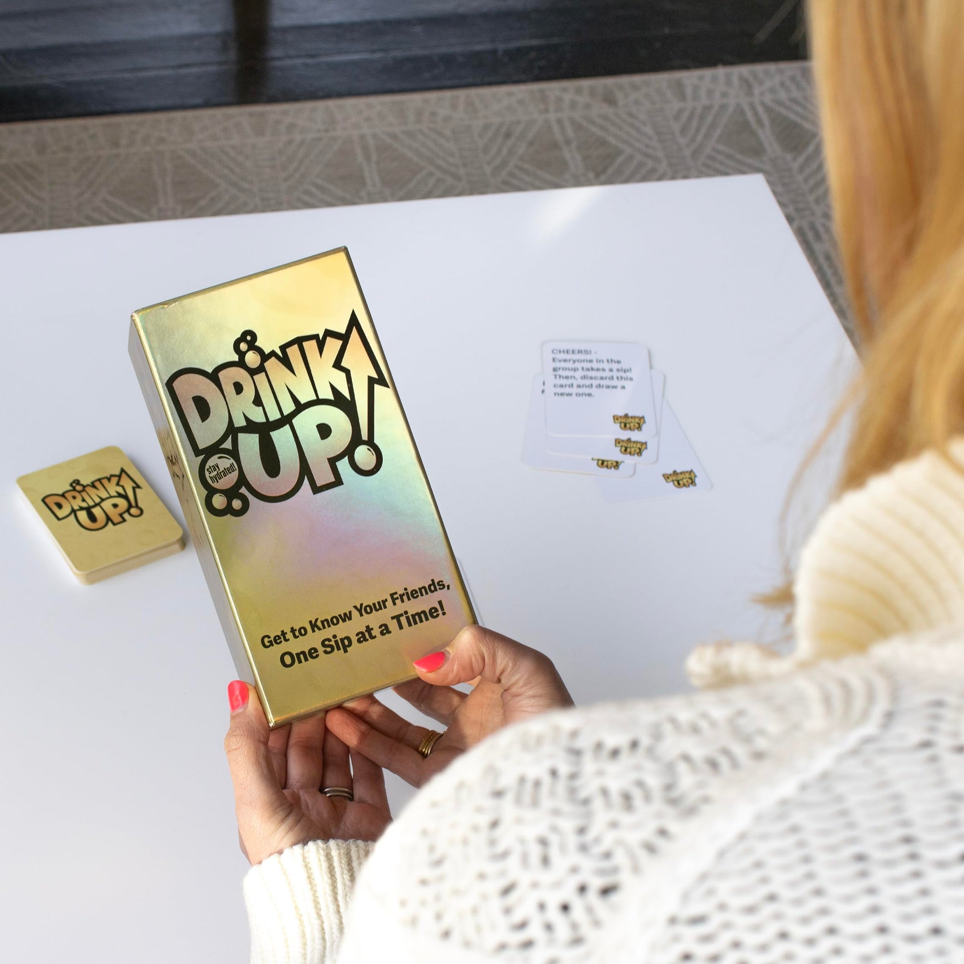 DRINK UP! Drinking Game + After Dark Expansion Set - Get To Know Your Friends, One Sip At A Time - Hilarious Adult Party Card Game for College