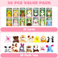 JOYIN 28 Pack Valentine's Day Gifts Cards for Kids with Plush Toy Key Chain Stress Relief Toy for Classroom Exchange Cards and Kids Party Favor