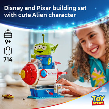 LEGO Disney and Pixar Toy Story Alien with Pizza Planet Rocket Ride - Building Toy for Girls & Boys, Ages 9+ - Disney Gift Idea - Kids Bedroom Decor