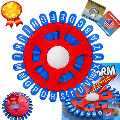 Aodomis Full 26 Letters Word Games,144 Categories Think Game, Quick Thinking Letter Pressing Word Game, Fast-Paced Board Game, A Great Board Game