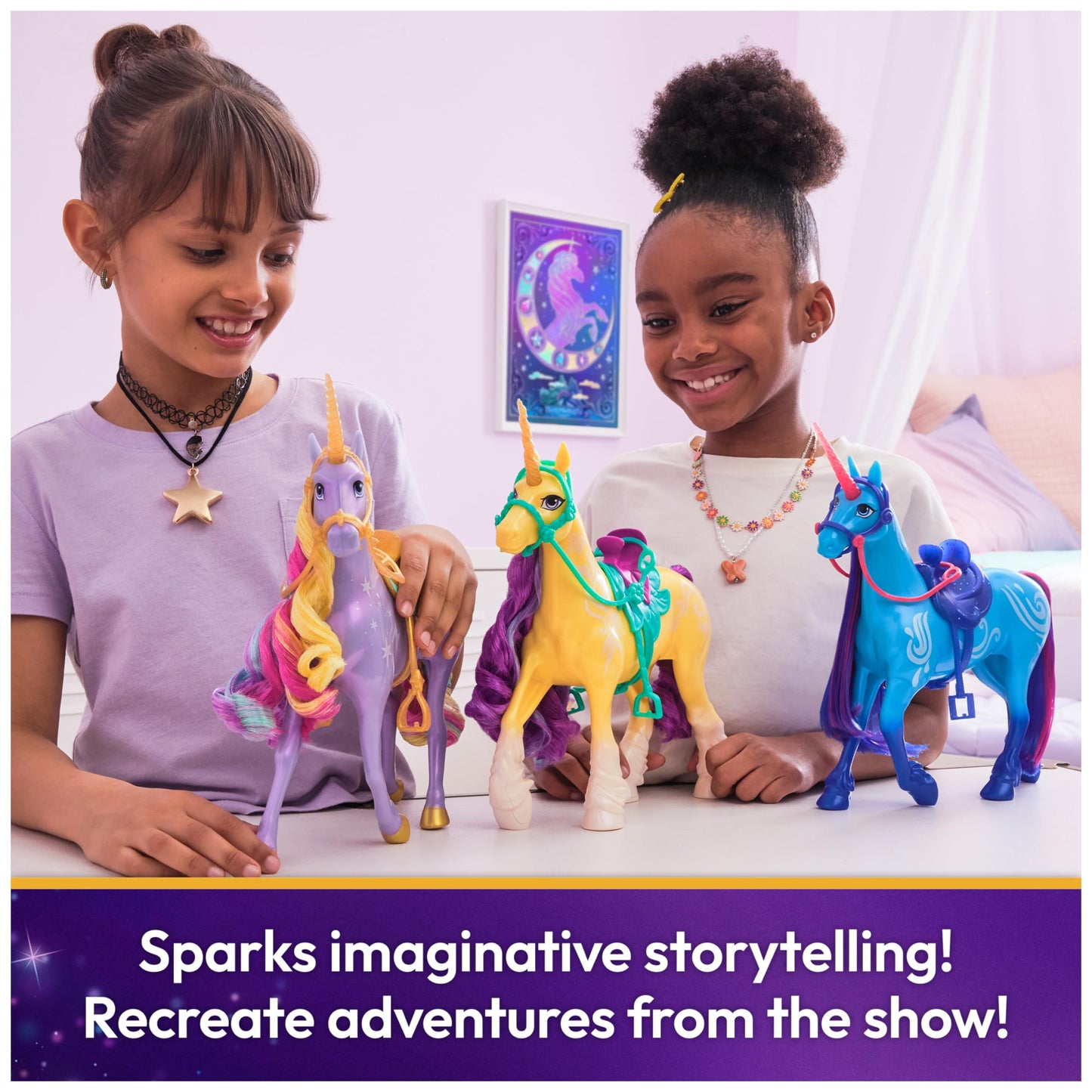Unicorn Academy, Leaf with 2 Riding Accessories, 11”, Compatible with Ava, Dolls & Unicorn Toys for Girls Ages 4 and up