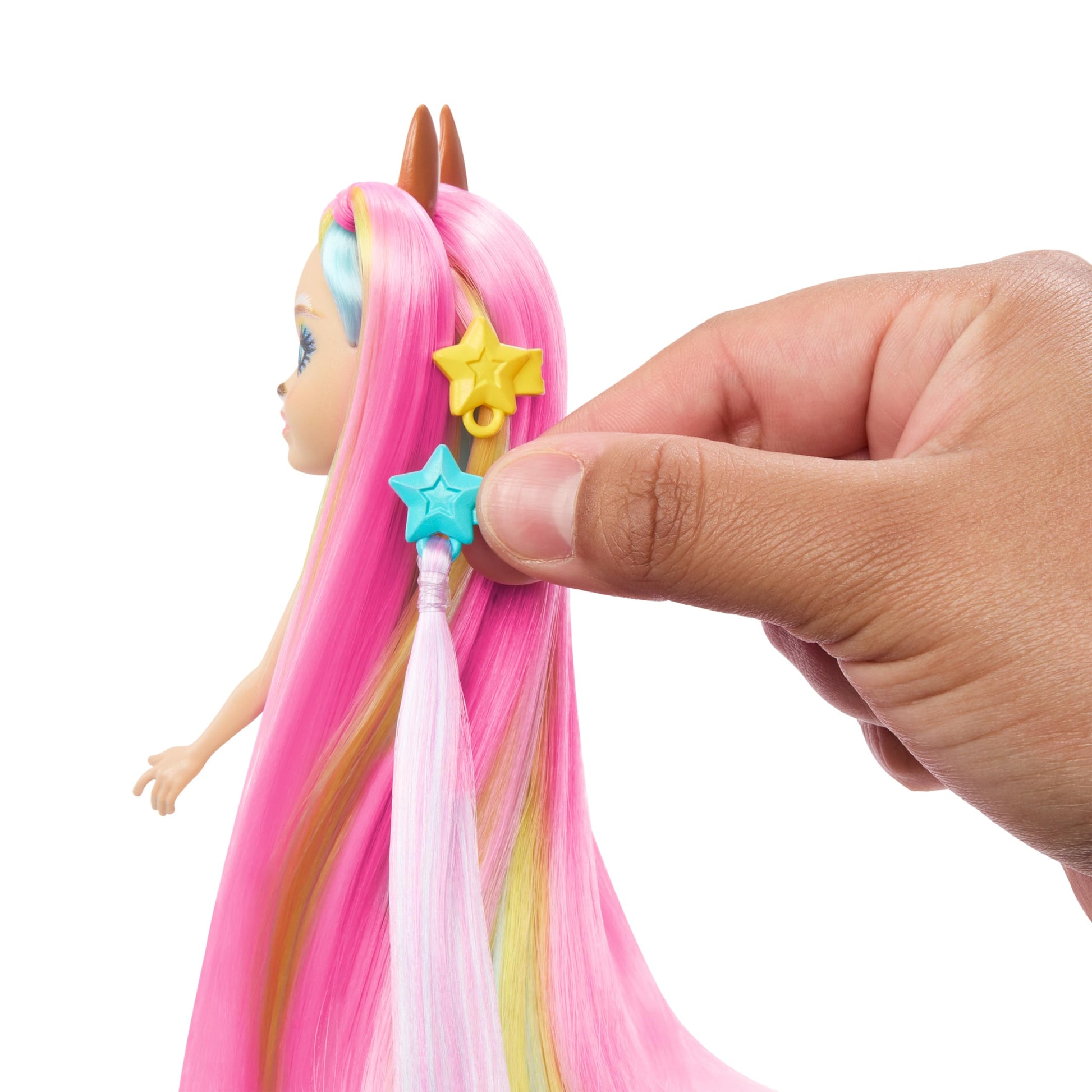 Enchantimals Dolls Sunshine Beach Deluxe Hair Doll and Animal Lover Small Doll with Removable Skirt and Accessories Gifts for Kids HTJ70