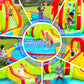 WELLFUNTIME Kids Inflatable Water Slide Park with Blower