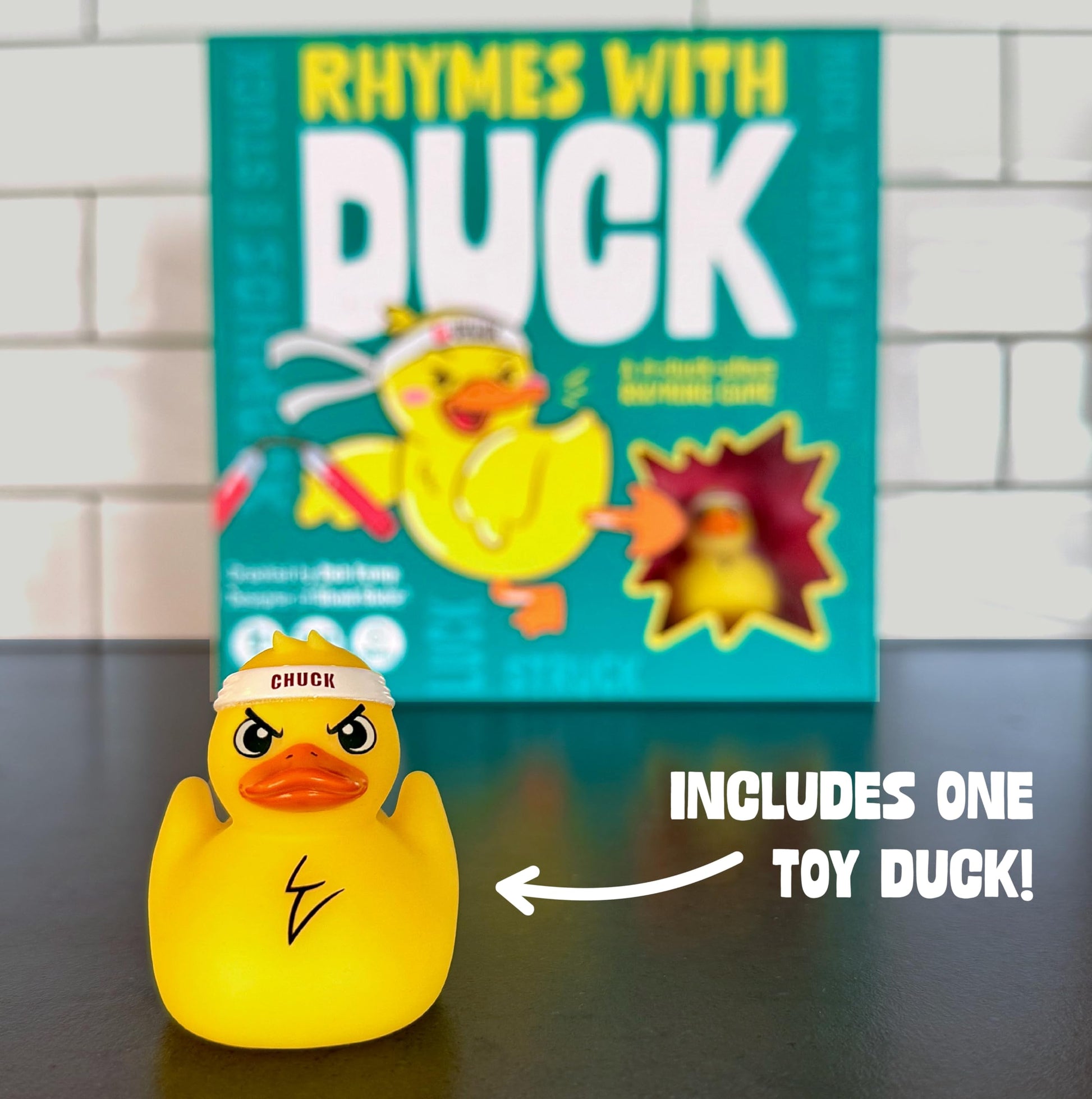 Gray Matters Games Rhymes with Duck Board Game - Fun Wordplay Game for Families and Parties