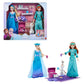 Mattel Disney Frozen Toys, Anna & Elsa Fashion Dolls in Royal Fitting Nightgowns & Slippers with Olaf Figure & 12 Accessories, Slumber Sister Set