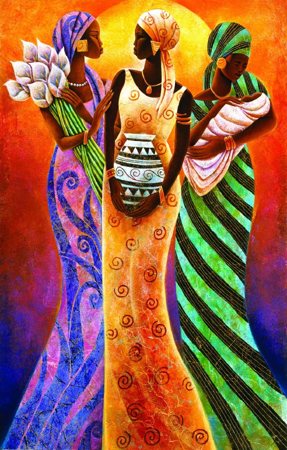 SUNSOUT INC - Sisters of the Sun - 1000 pc Jigsaw Puzzle by Artist: Keith Mallett - Finished Size 19" x 30" - MPN# 59267