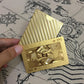 SFALCI 1pc Waterproof Plastic Poker Playing Cards PET Table Games Halloween/Thanksgiving Day (Solid Gold Tone)