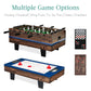 Best Choice Products 11-in-1 Kids Combo Game Table Set w/Ping Pong, Foosball, Air Hockey, Shuffleboard, Bowling, 5 Accessory Bags - Dark Wood