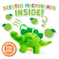Scentco Dino Dudes Backpack Buddies - Patented Gourmet Scented Plush Toy Dinosaur Clips - Stegosaurus (Green Apple) - Stocking Stuffer