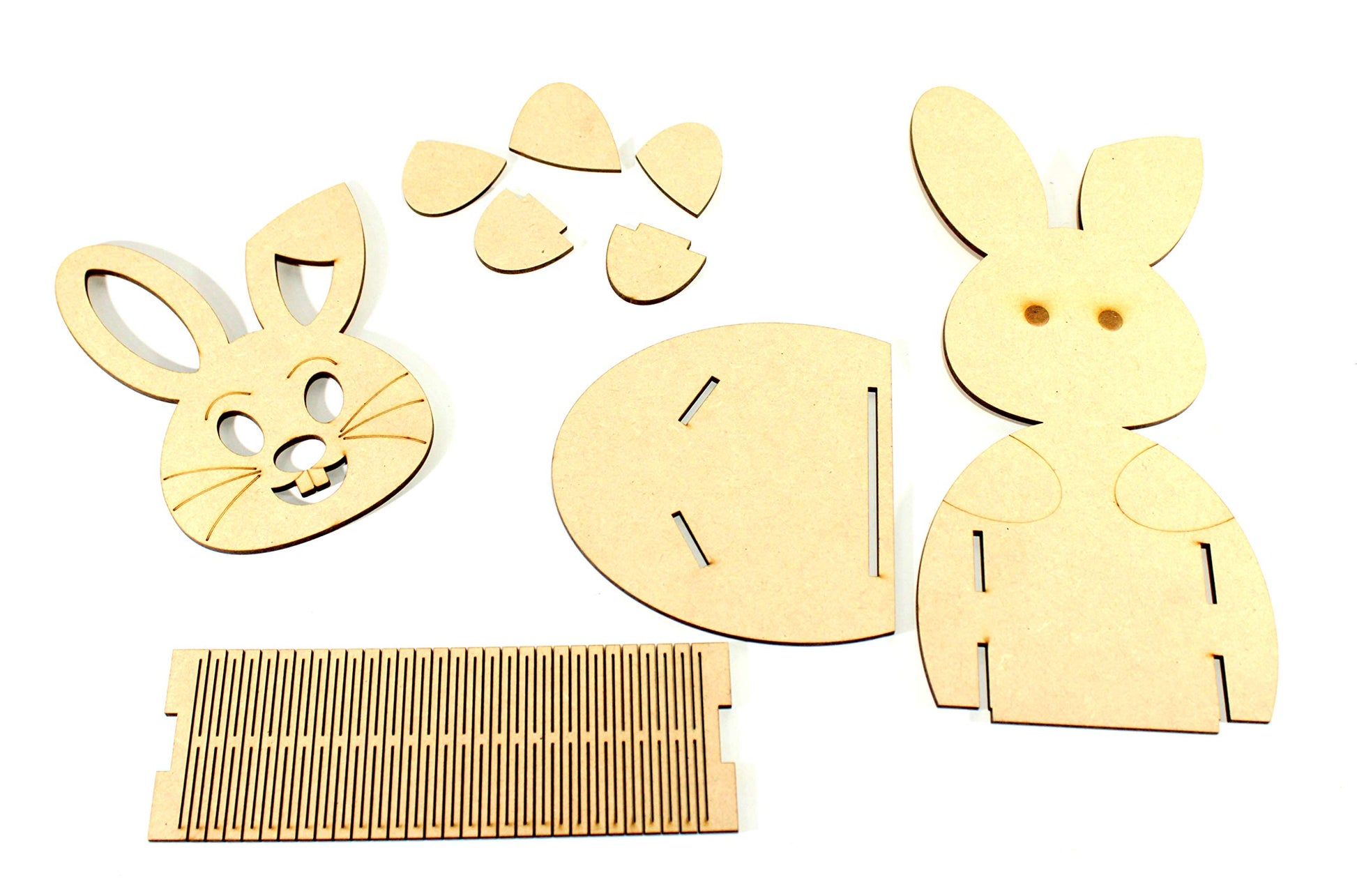 eSplanade DIY Wooden 3D Puzzle Rabbit - Desk Organizer, Pen Stand - Easy to Assemble
