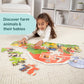 Melissa & Doug Busy Barn Shaped Jumbo Floor Puzzle 32-Piece Farm Toy