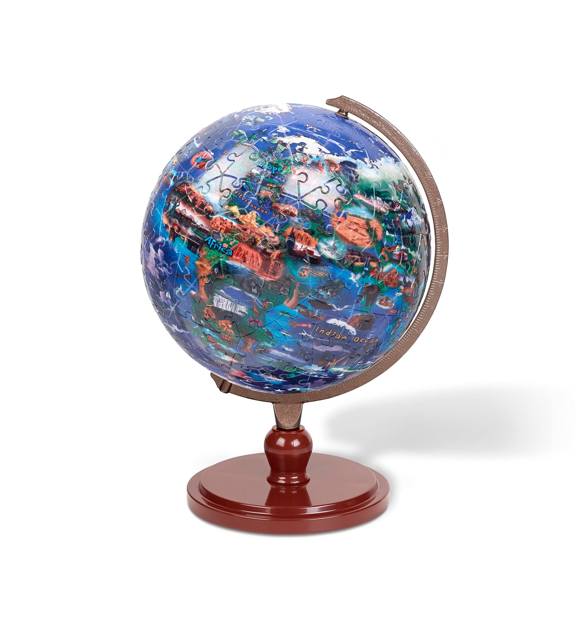 Spartan & the Green Egg Our Planet 3D Puzzle for Kids - 240 Piece World Map Globe - Educational Geography Toy - Includes Display Stand - Ages 6+