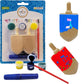 Craft-A-Dreidel, Create Your Own Custom Dreidel, Kit Includes 6 Wooden Dreidels, 9 Colors, 3 Brush, 3 Glitter - Fun and Educational (6 Dreidels)