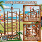 Mould King 11013 Roller Coaster & Pirate Ship Building Set, 2174-Piece Amusement Park Model with Motorized Loop Coaster, Double Helix Roller Coaster