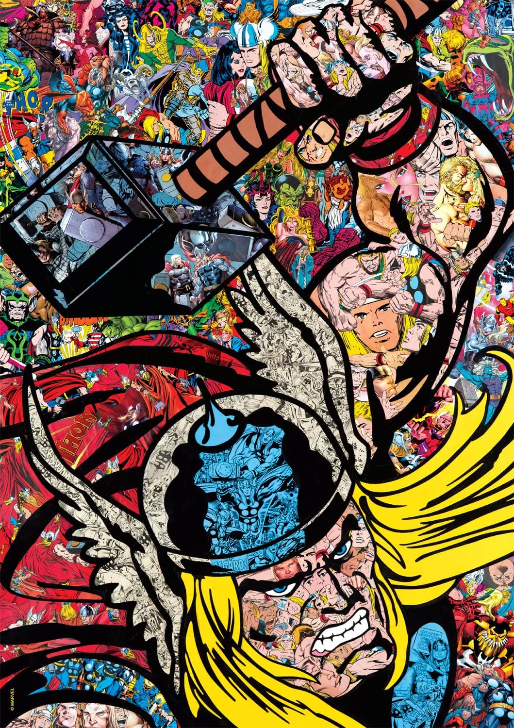 Buffalo Games - Marvel - Thor Collage - 500 Piece Jigsaw Puzzle for Adults -Challenging Puzzle Perfect for Game Nights - Finished Size is 21.25 x