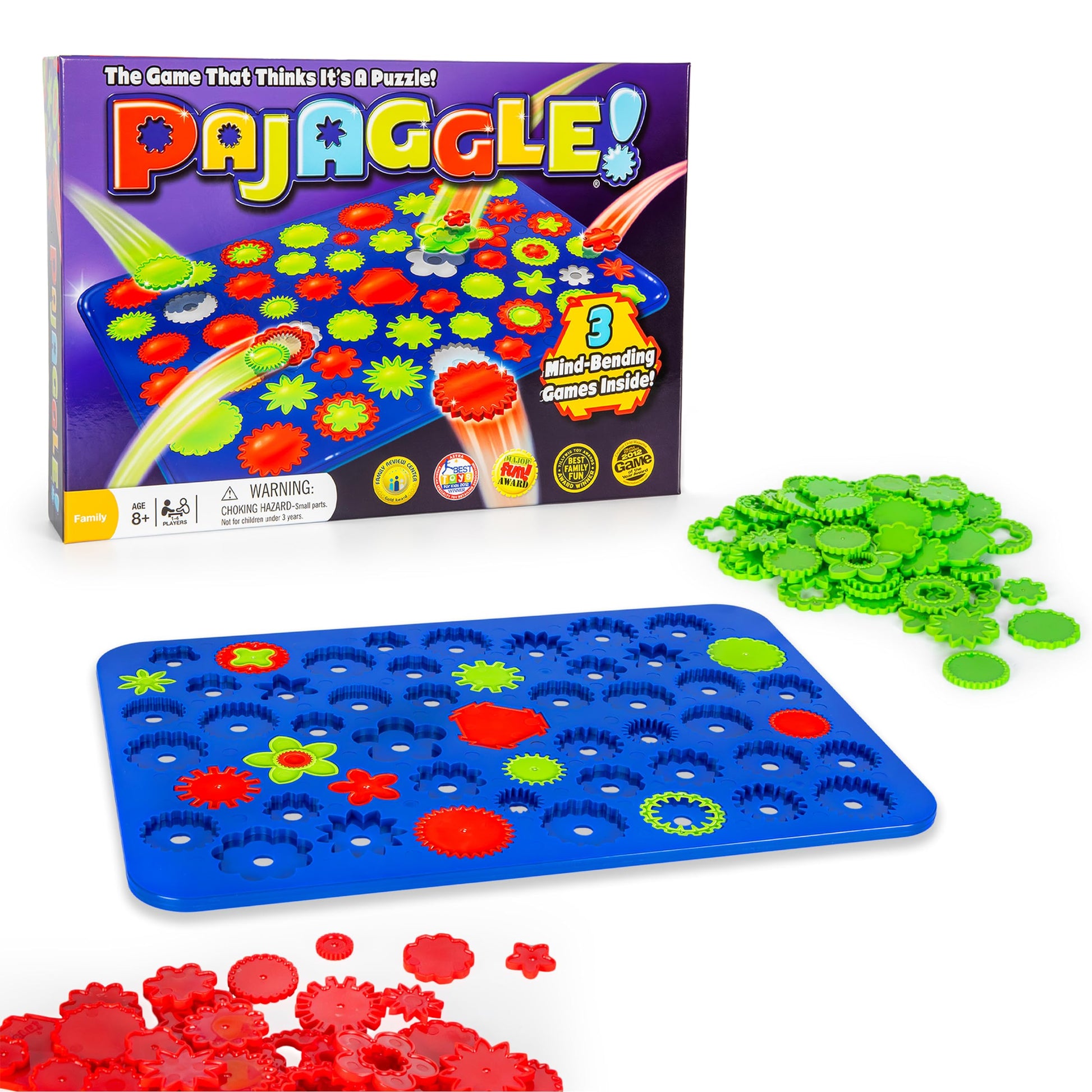 Continuum Games Pajaggle the Board Game that Thinks It's a Puzzle, Great for Solo, Competitive or Team Play for Boys, Girls, Teens, Adults Ages 8