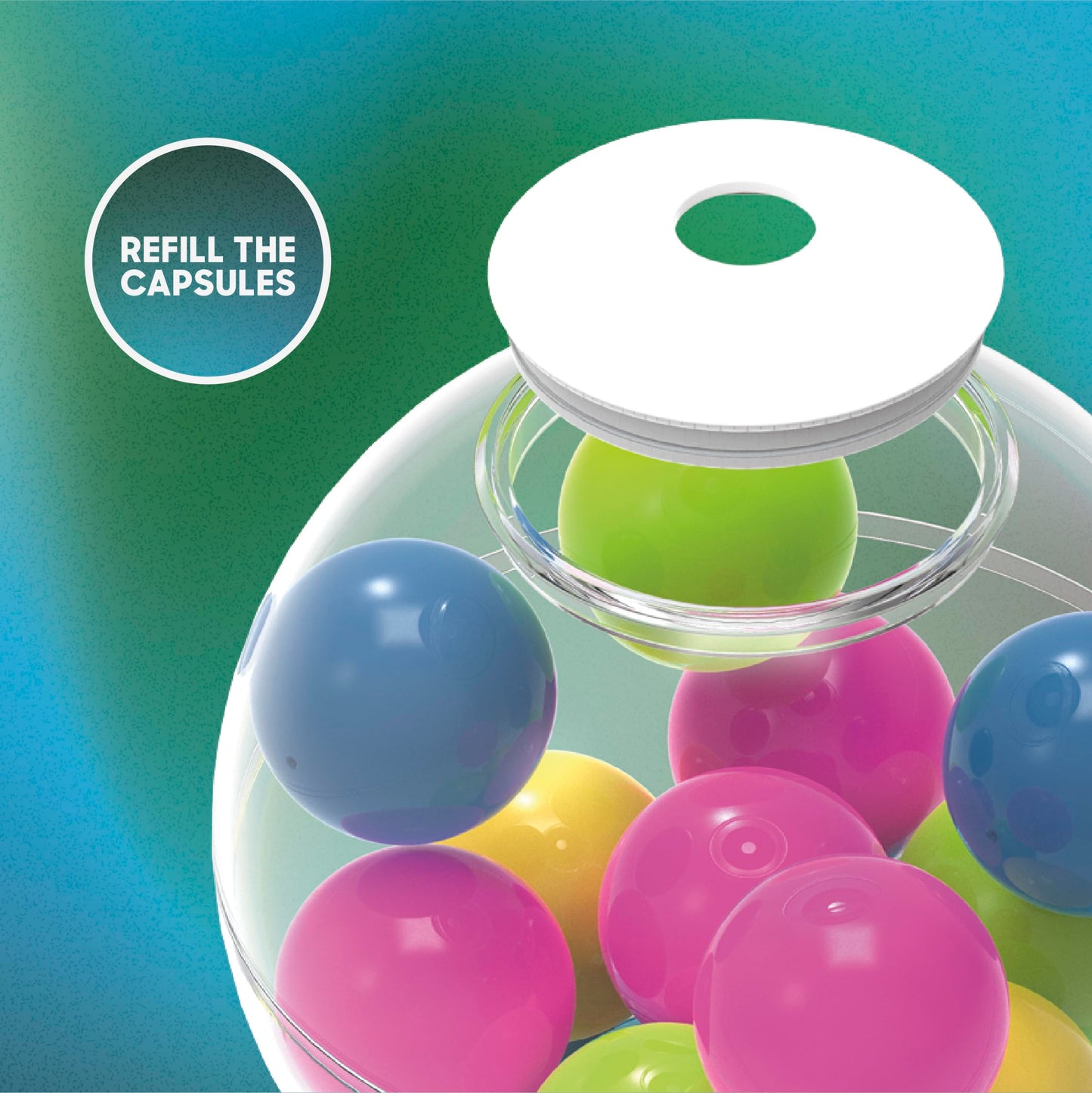 Discovery Toy Vending Machine for Kids| Dispense 12 Surprise Prize Capsules| Refillable Mini Gumball Machine Toy| Planet Bouncy Balls, Dinosaur