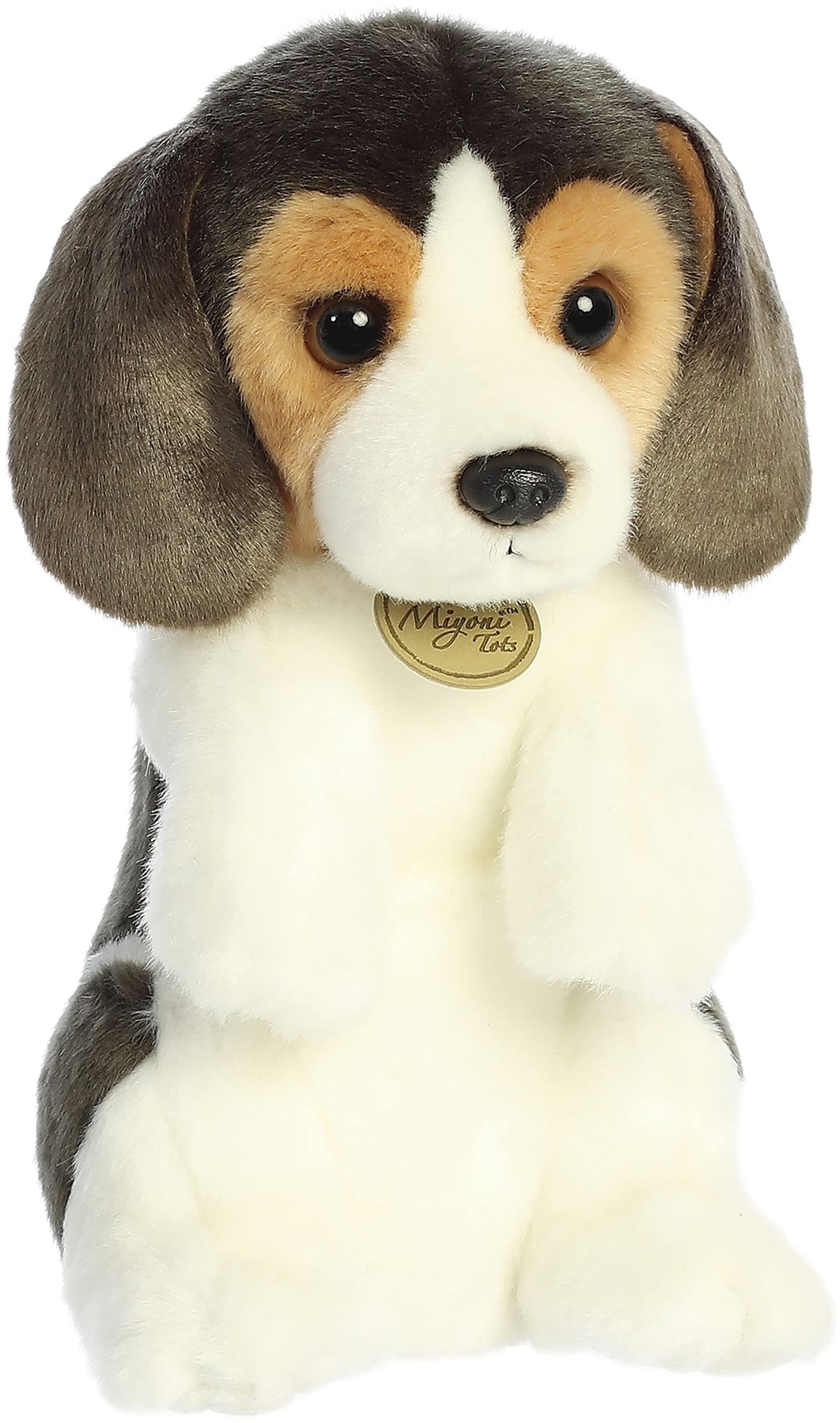 Aurora® Adorable Miyoni® Tots Sitting Pretty™ Beagle Pup Stuffed Animal - Lifelike Details Make a Cherished Companion - Perfect for Decorating
