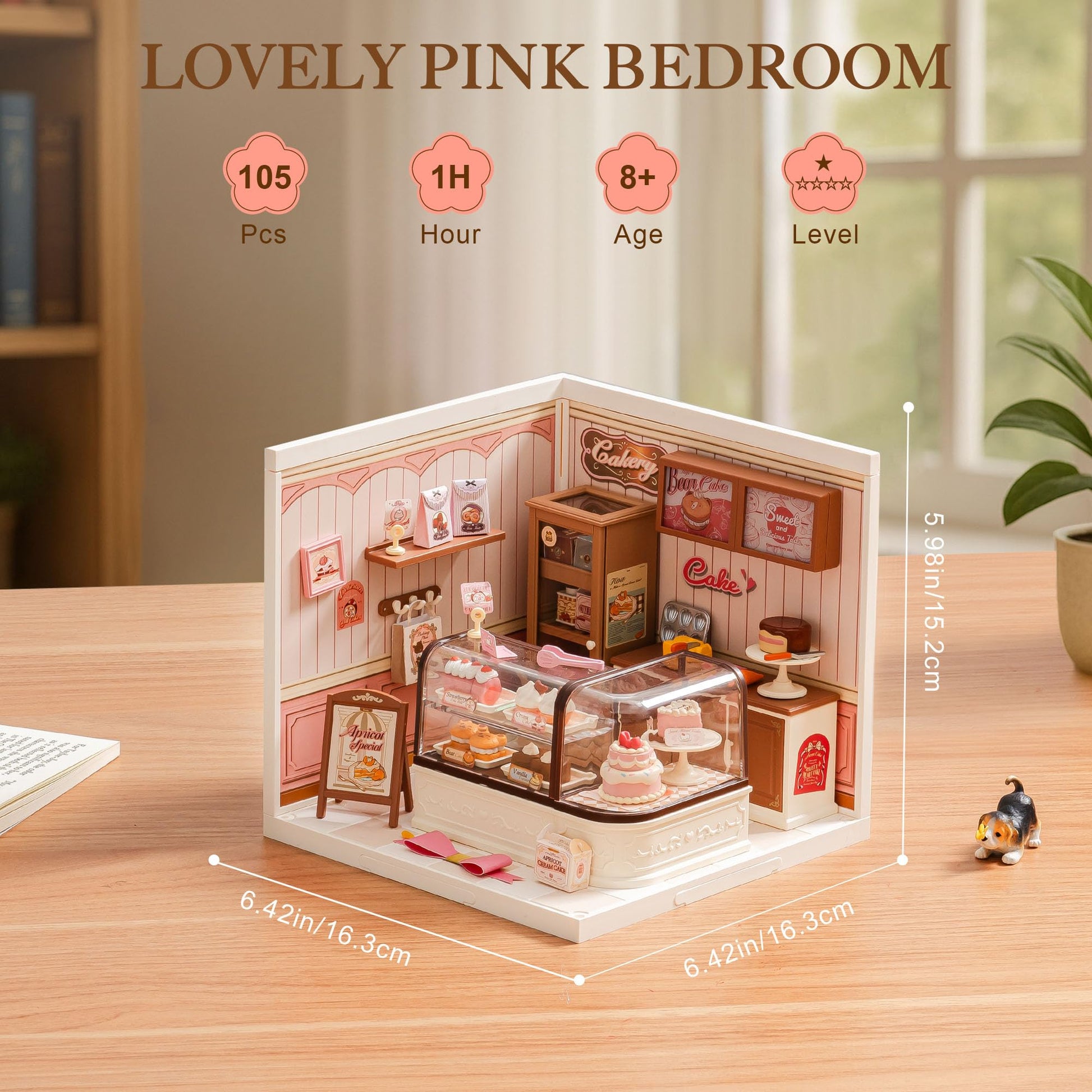 ROBOTIME Super Creator Kits, Plastic Mini House, Expandable Plastic Craf, DIY Miniature House Kit with LED for Teens &Adults, Building Set