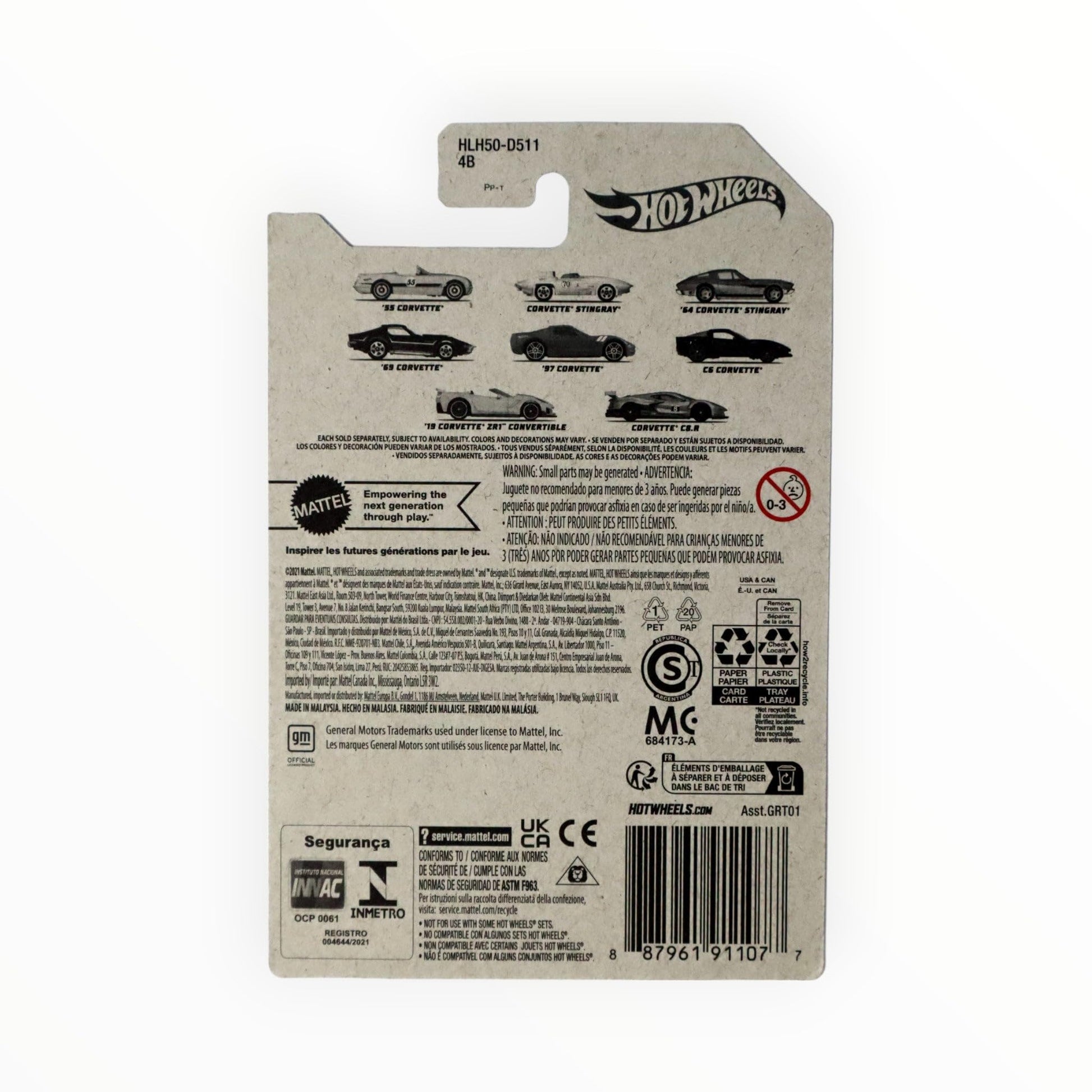 Hot Wheels Corvette Stingray, White 2/8
