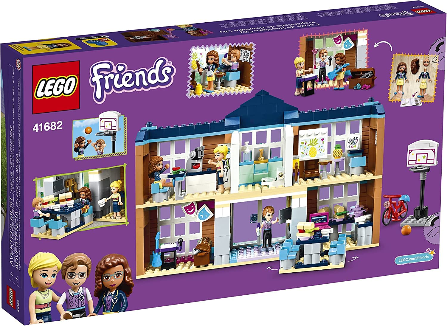 LEGO Friends Heartlake City School 41682 Building Kit; Pretend School Toy Fires Kids’ Imaginations and Creative Play; New 2021 (605 Pieces)