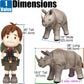 Jet Creations 36” Long Inflatable Rhinoceros Toy - Gray Rhino Beast Figure for Safari Party Decoration, Wildlife Photo Prop, Realistic Design, Easy