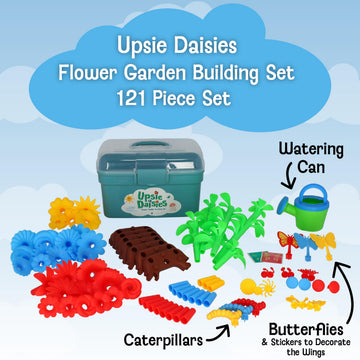 MindWare Flower Building Toy Set for 3 4 5 6 7 Year Old Girls and Boys, Preschool and Kindergarten STEM Educational Building Toys for Kids Ages 4-8