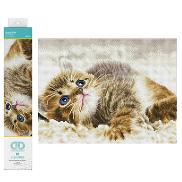 DIAMOND DOTZ Baby Pie Cat Diamond Painting Kits for Adults - Diamond Art Kits a Relaxing Creative Craft Kit with Dotz Gems 12.2"x16.1"