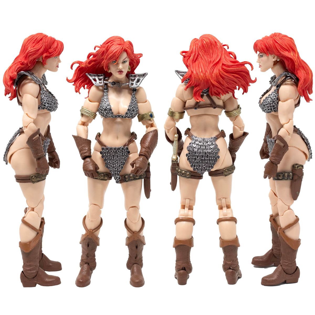 Boss Fight Studio Epic H.A.C.K.S. Red Sonja Deluxe Action Figure - Highly Articulated Collectible, Customizable Figurine with Complete Accessories