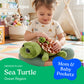 The Petting Zoo Mom and Baby Sea Turtle Stuffed Animal, Gifts for Kids, Pocketz Ocean Animals, Sea Turtle Plush Toy 12 inches