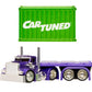 CarTuned™ Rig$ Container Case- Sneaky Pete, Purple and Green DieCast Truck, Style 2