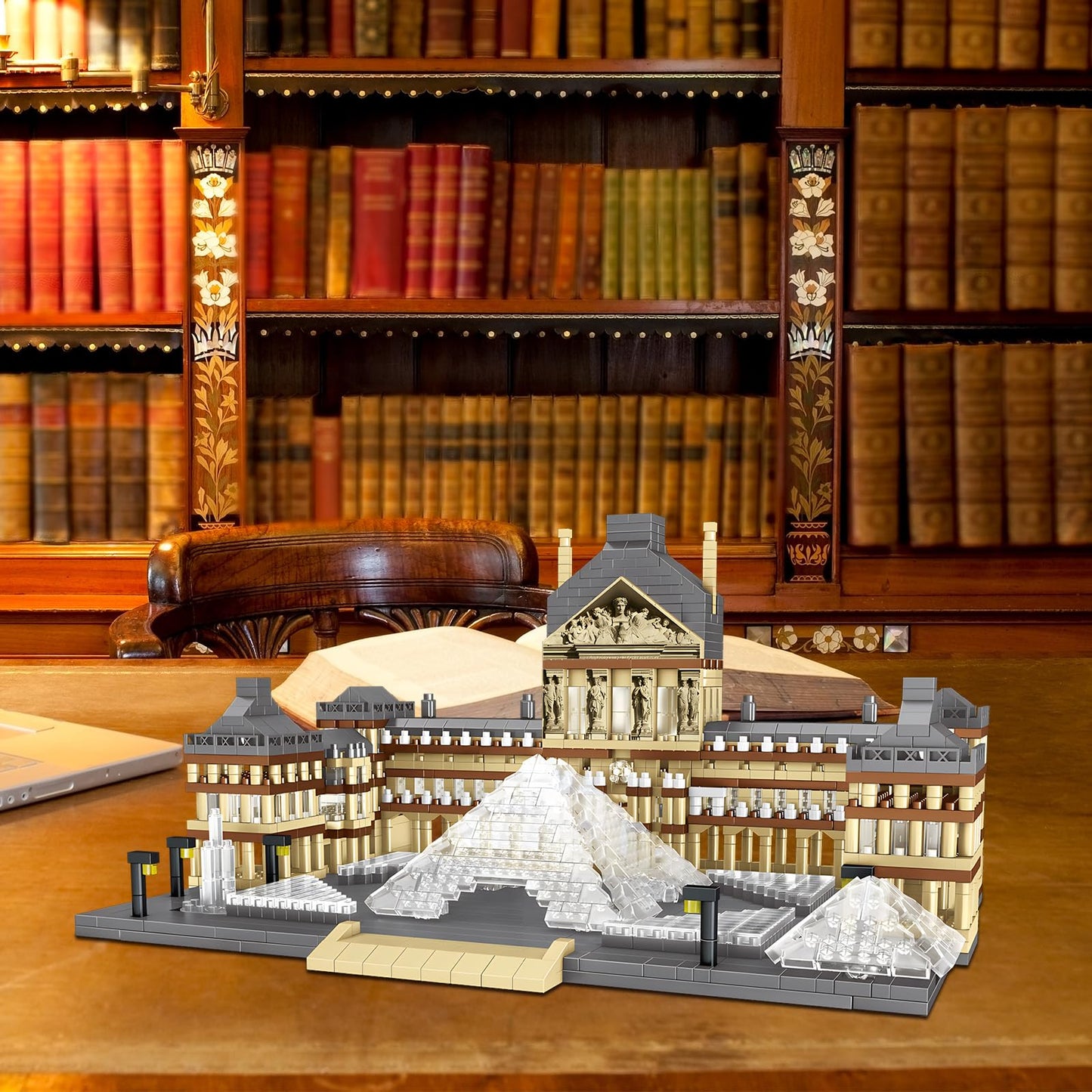 CSNRHG Paris Louvre Museum Model Building Blocks Set Micro Bricks World Famous Architecture Educational Toys for Kids Adults 3377 Piece Birthday