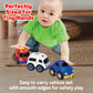 Small World Toys Emergency Vehicle Toys, Magnetic Tailgate Trio Cars for Toddlers 1-3, Preschool Mini Car Toys, Fire Engine, Police Car & Ambulance