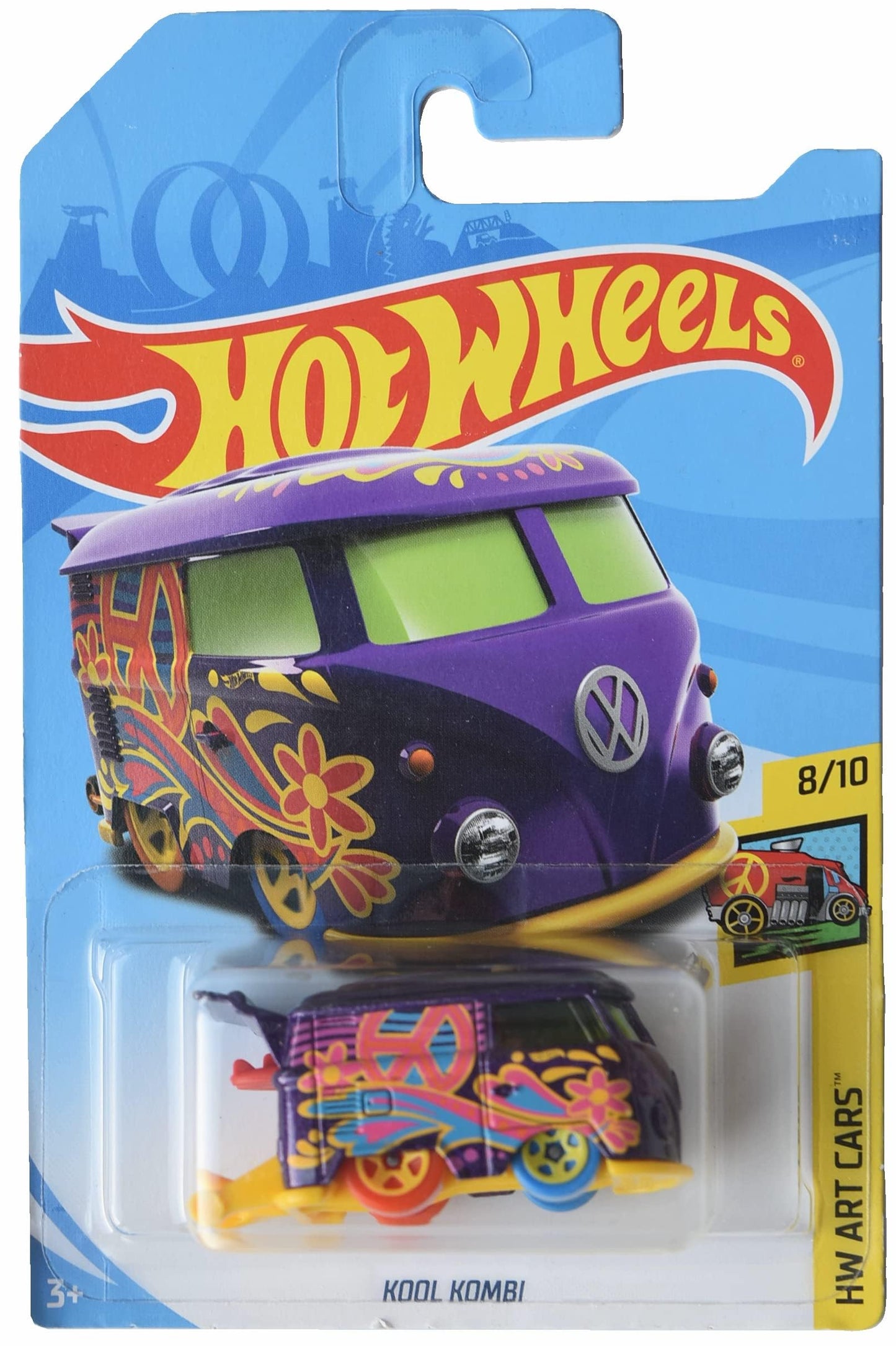 Hot Wheels Kool Kombi, HW Art Cars 8/10 [Purple] Regular Treasure Hunt