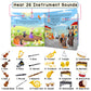 LITTLE MAESTRO Discover the Orchestra - 28 Instrument Sounds and Classical Pieces, Musical Books for Toddlers, 28-Button Music Book, Musical Toys