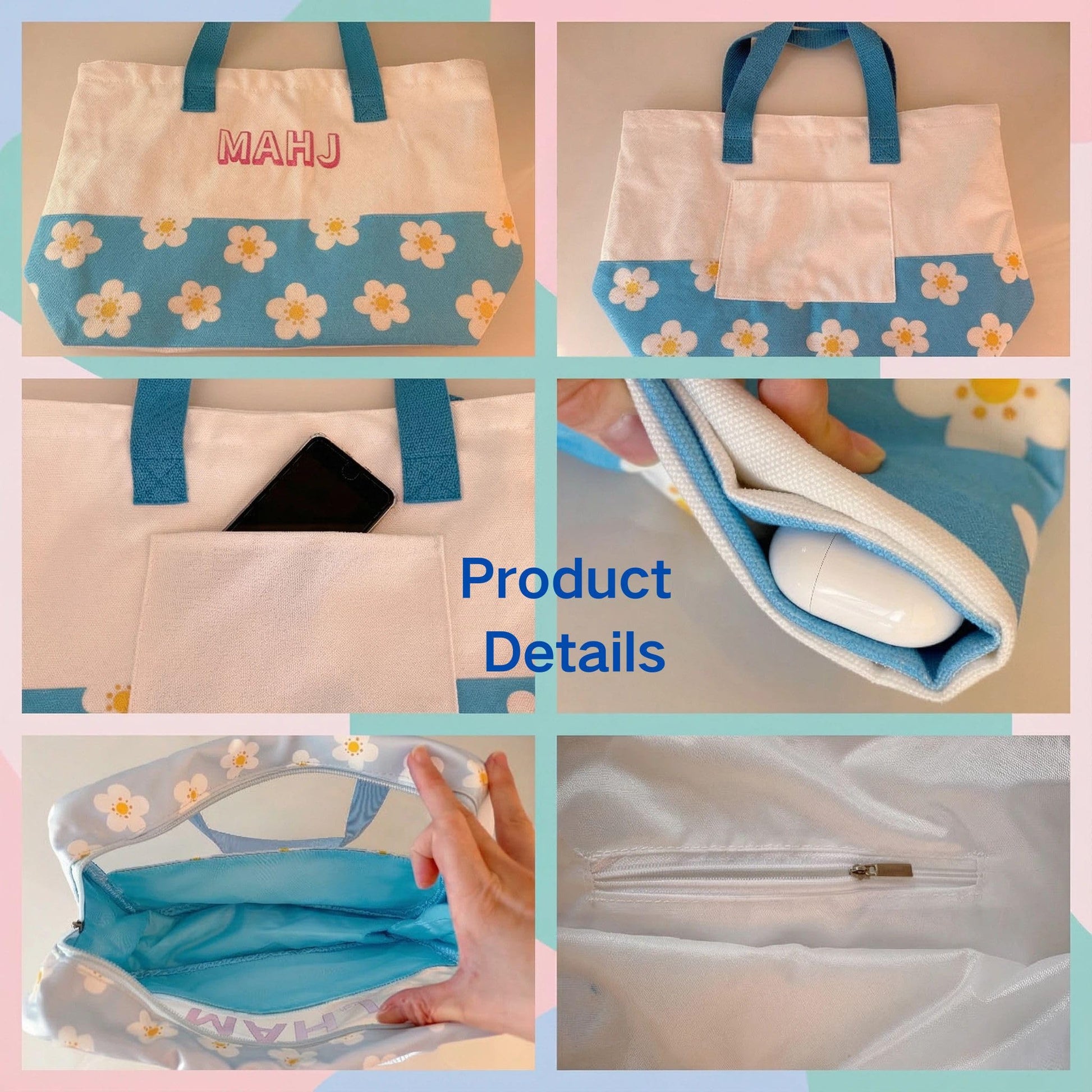 GLINTASY 3 Pcs Mahjong Bag Set Thickened Canvas with Lining, Mahjong Tiles Bag Waterproof with Zipper, Carring Case Travel-Friendly, 18” Rack & Pusher