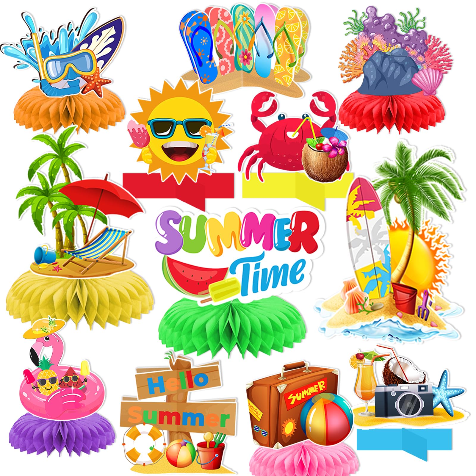 Summer Party Decorations Beach Party Decorations Beach Themed Party Decorations Summer Decorations Summer Centerpieces for Tables Hawaiian Table